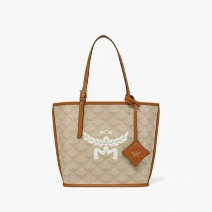 MCM HIMMEL Mini Shopping Tote Bag for Women, Commuter Handbag, Underarm Bag